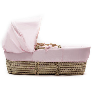 Tiny Ted Pink Moses Basket - Pink by Kinder Valley