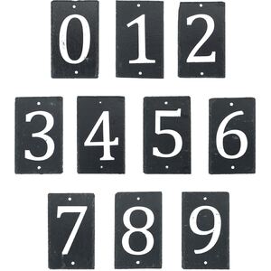 Number 7 Slate House Sign - Grey by Nicola Spring