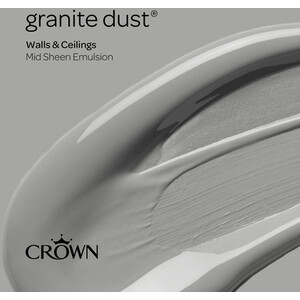 Crown Walls and Ceilings Mid Sheen Emulsion - Granite Dust / 2.5l by Crown Paints