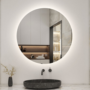 Round Bathroom Mirror with 3 Colours Lights, Backlit by AicaBathroom