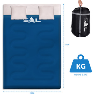 Buddy' 250gsm Double Sleeping Bag - Blue by SAIL