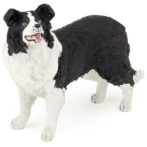 PAPO Dog and Cat Companions Border Collie Toy Figure - Black by PAPO