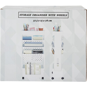 Storage Organiser With Wheels - White
