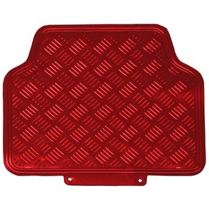 Titan Metallic Universal Rubber Backed Car Mat Set, 4 Pieces, Red - Red by JVL