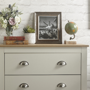 Lancaster 3 Piece Bedroom Set - Wardrobe, Chest of Drawers, Bedside - Cream by GFW