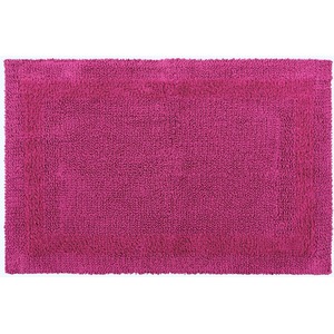 Luxury Reversible Extra Large Bath Mat - Raspberry by Homescapes