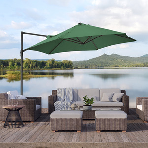 Outsunny 2.5M 360 degree Rotation Garden Cantilever Parasol by Outsunny