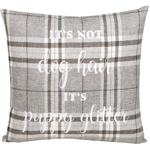 Tweed Cushion With Quote - Grey by NOAHS ARK