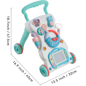 Kidkid 2-in-1 Baby Walker with Music and Light - Blue by Kidkid