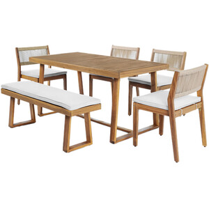 Brooke 6 Piece Dining Set - Wood by Malay