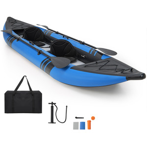 Inflatable Kayak Set - Blue by Costway