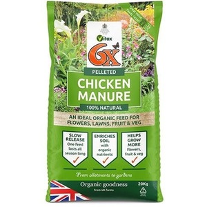 20kg Chicken Manure Organic Plant Feed - Natural by Vitax