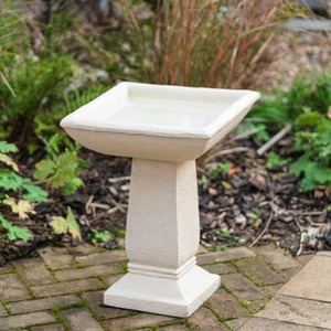Selbourne Cast Stone Bird Bath - Yellow by Primrose