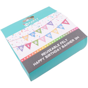 Reusable Felt Happy Birthday Banner by My Party
