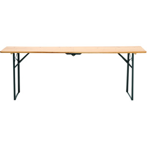 Foldable Firwood Trestle Table Bench Iron Stand Garden Camping - Light Brown / 76cm by Livingandhome