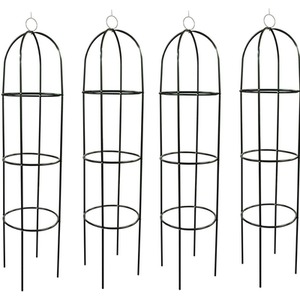 Metal Garden Obelisks - Green / 4 by Selections