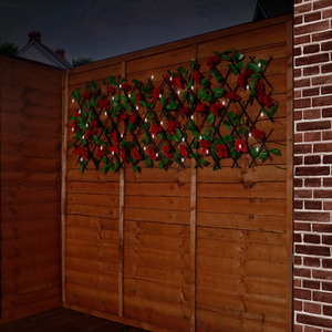 100 LED Solar Blossom Trellis - Red by Gardenwize