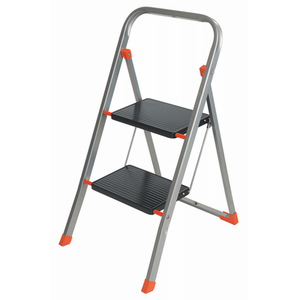 Slimline Steel Step Stool - Silver / 89cm by TB Davies