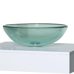 BELOFAY Glass Wash Basin Counter Top Basin with Tap,Pop Up Waste and Bottle Trap by BELOFAY