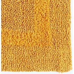 Luxury Reversible Extra Large Bath Mat - Mustard Yellow by Homescapes