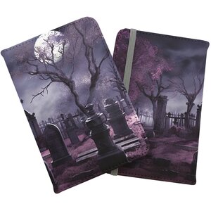 Witchs Moonlit Cemetery Design Passport Cover - Purple by Warren Reed - Designer