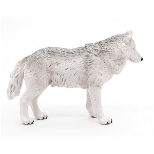PAPO Wild Animal Kingdom Polar Wolf Toy Figure - 50195 - White by PAPO