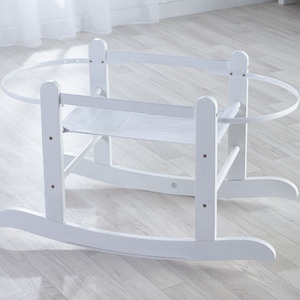 Little Gem Rocking Moses Basket Stand White - White by Kinder Valley