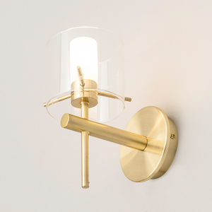 Lincoln Bathroom Wall Light - Satin Brass by Litecraft