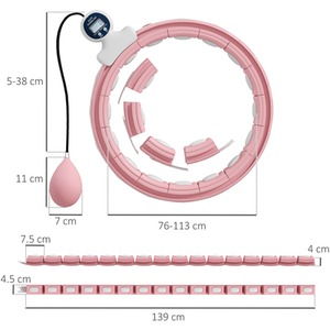 SPORTNOW Smart Weighted Hula Hoop with 16 Detachable Knots by SPORTNOW