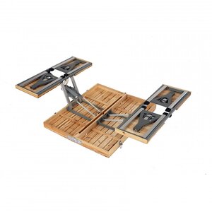 Portable Wooden Folding Outdoor Picnic Table and Bench Set 4 Seats by Oypla