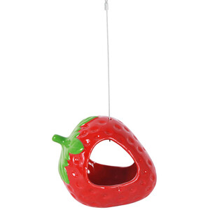 Strawberry Bird Feeder - Red