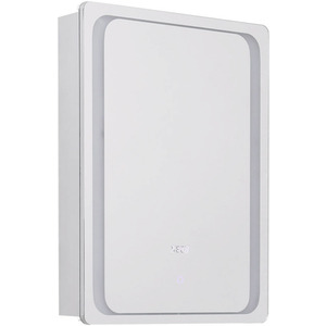 Wall-Mounted LED Bathroom Mirror Cabinet - Silver by Livingandhome