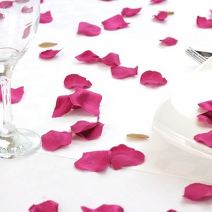 Silk Rose Petal Table Confetti - Hot Pink by Kingsbury Gifts