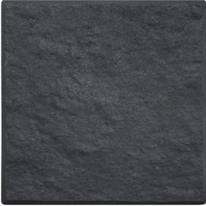Square Stomp Stone Grey Slate Stepping Stone Recycled Rubber 30cm - Graphite / 1 by Primeur