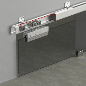 Top Hung Glass Sliding Door Gear Kit - 2400mm Track - Silver by DecorAndDecor