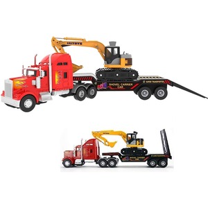 Big Daddy Big Rig Transport Trucks - Multi / Flatbed with Excavator by Big Daddy