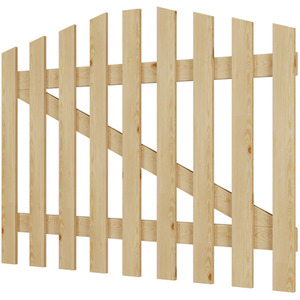 Solid Wood Garden Gate with Z-Shaped Structure by Livingandhome