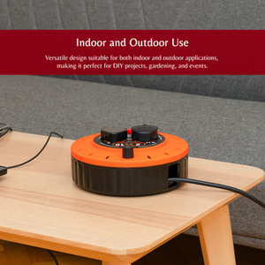 Innoteck 2 Socket Cable Reel - 10m - Orange by Innoteck