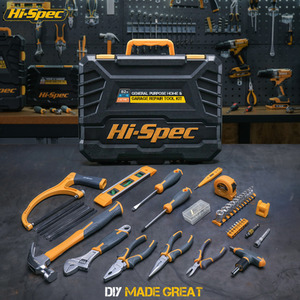Hi Spec 82 Piece Home and Garage Tool Kit Set - yellow by Hi-Spec