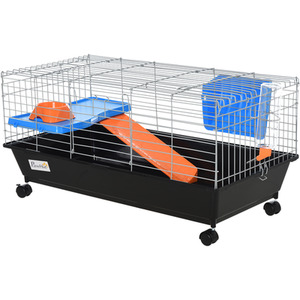 Pawhut Small Animal Cage Hutch - Black by Pawhut