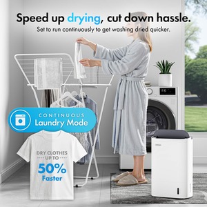 Desiccant Dehumidifier 7L per Day - White by VonHaus