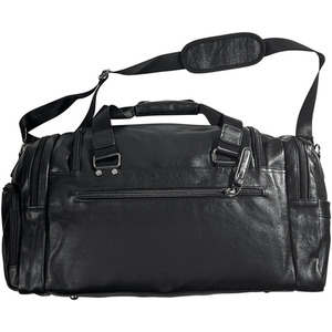 Premium PU Leather Duffel Bag and Holdall - Black / 1.46kg by SYED JEE