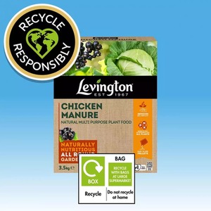 Levington Chicken Manure Plant Food Pellets All Purpose Flowers Fruit Veg 3.5kg - Brown by Levington