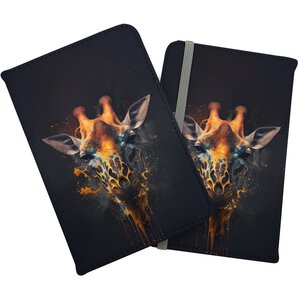 Golden Giraffe Face Splashart Passport Cover - Yellow by Warren Reed - Designer