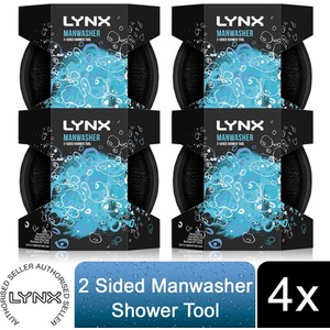 Lynx Manwasher 2-Sided Shower Tool - Black / 4 by Lynx
