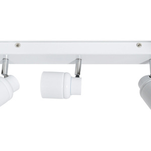 Benton IP44 Bathroom 3 Way Bar Ceiling Spotlight and Warm LED Bulbs - White by ValueLights