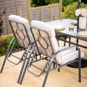 Reclining Garden Leisure And Dining Furniture Set - Grey by Hectare