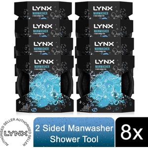 Lynx Manwasher 2-Sided Shower Tool - Black / 8 by Lynx