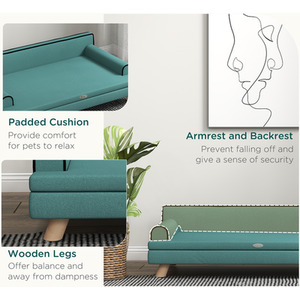 PawHut Dog Sofa with Legs Water-resistant Fabric - Green by PawHut