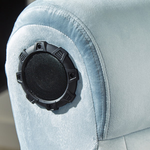 XRocker Deluxe 4.1 Chenille Pedestal Chair Silve - Silver by X Rocker